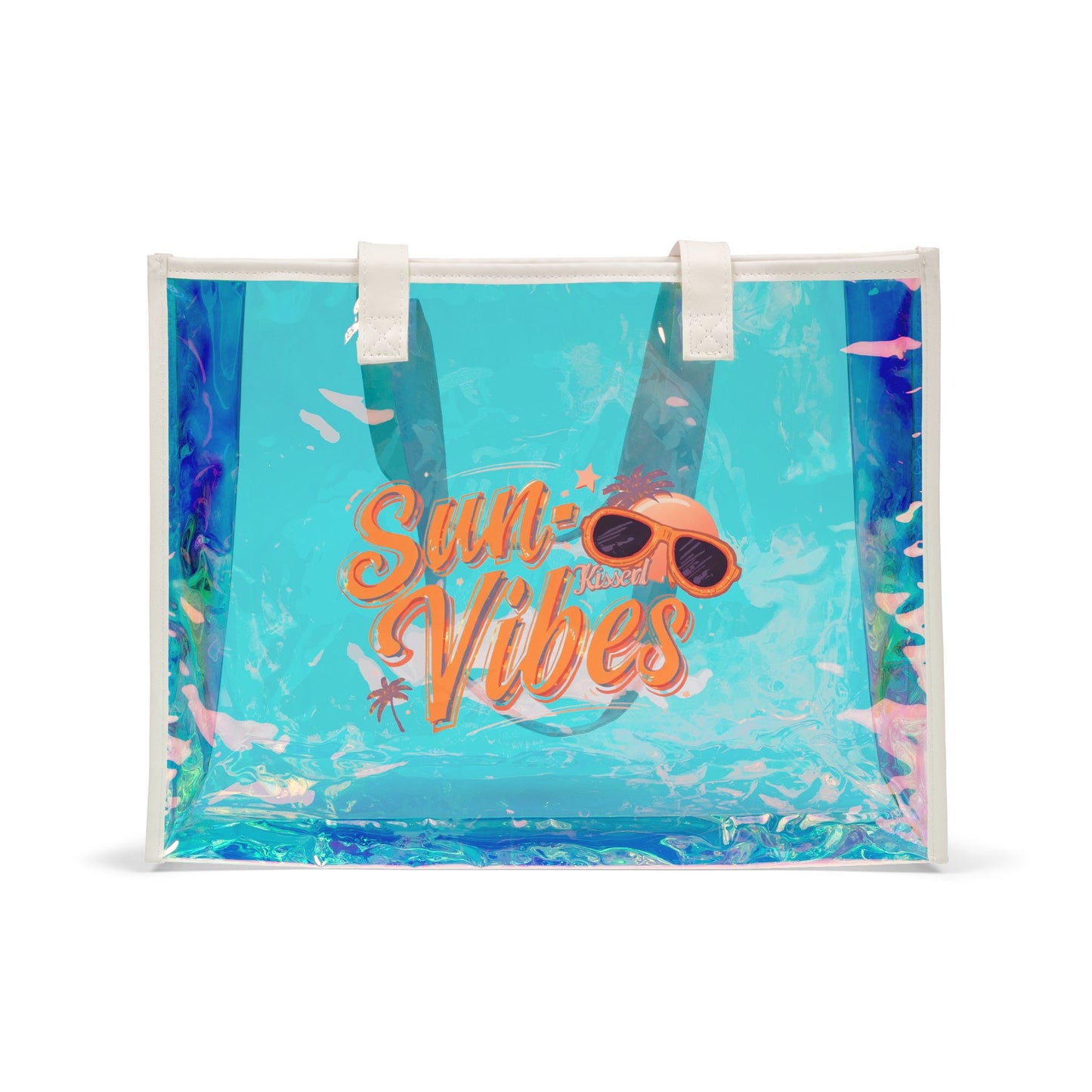Beach Holographic Tote Bag - Sun-kiss Vibes | Chic Beach Accessory, Vacation Essential