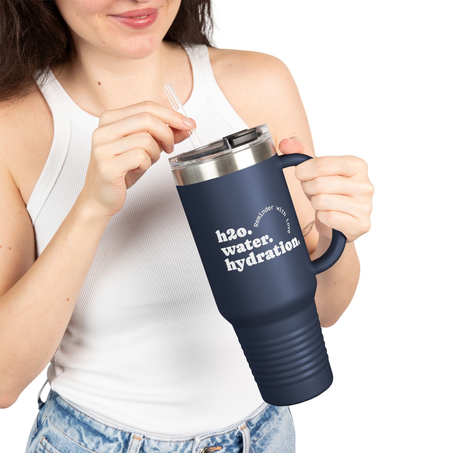 Insulated Travel Mug - Hydration Quote | Eco-Friendly 40oz Beverage Container