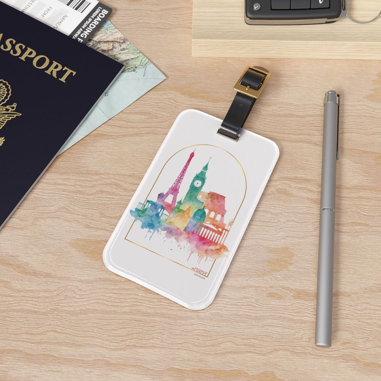 Luggage Tag - Europe Themed | Travel Accessory, Airport Essentials