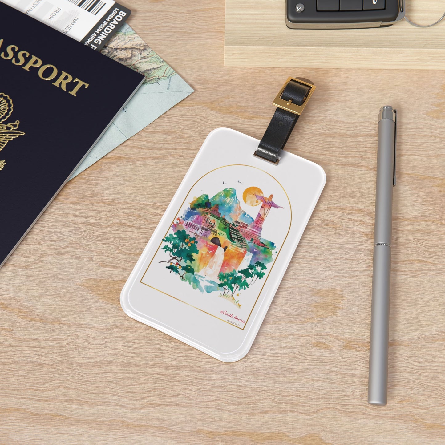Luggage Tag - South America Themed | Travel Accessory, Airport Essentials