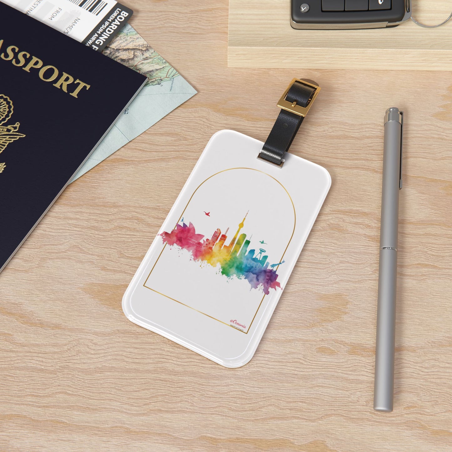 Luggage Tag - Oceania Themed | Travel Accessory, Airport Essentials